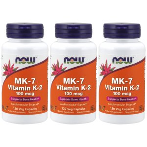 NOW Vitamin K-2 MK7 100mcg - 3x 120vcapsZysk od 90zł do 100zł