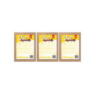 Zestaw Cheat Meal Nutrition Diet Tagliatelle - 3x 1600g (1000g netto) - Makaron Konjac - Tagliatelle - Zdrowa Żywność