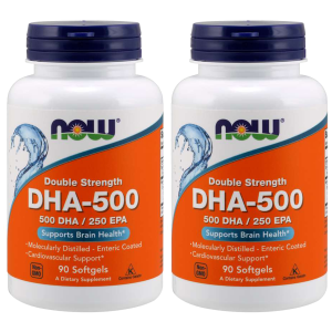 NOW DHA 500mg - 2x 90softgelsZysk od 50zł do 60zł