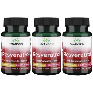 SWANSON Resveratrol 250mg - 3x 30capsZysk od 30zł do 40zł