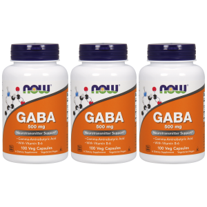 NOW GABA 500mg - 3x 100veg capsZysk od 30zł do 40zł