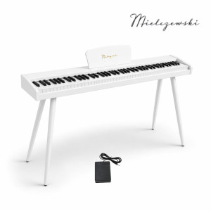 Pianino cyfrowe dynamiczne z nogami CANZONETTA białe Mielczewski