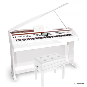 Pianino cyfrowe ważone mechanizm młoteczkowy SONATA białe połysk Mielczewski