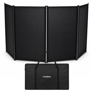Parawan DJ HPD1B 120 x 280 cm / 360° czarny aluminiowy z dedykowanym pokrowcem Hardman