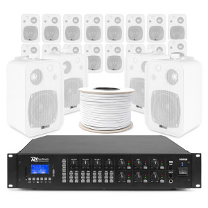 6 strefowy system instalacyjny z białymi głośnikami 20 x 4" BV40W