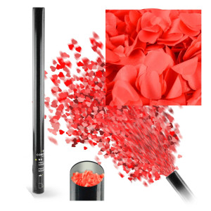 Tuba konfetti wyrzutnia ręczna czerwone serca 80cm Firefog