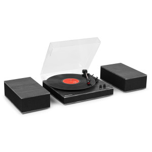 Gramofon z głośnikami i BT Tupelo czarny Audizio