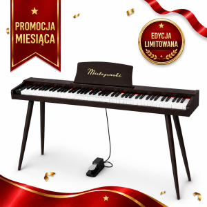 Pianino cyfrowe dynamiczne z nogami VIRELAI ciemnobrązowe Mielczewski