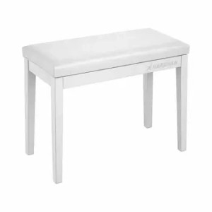 Stołek ławka do pianina - biała Hardman