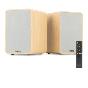 Zestaw aktywnych głośników półkowych KS10 120 W BT jasne drewno Audizio