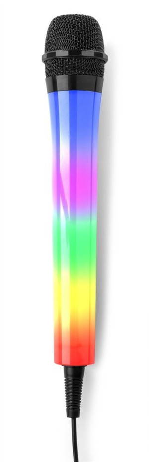 Mikrofon karaoke z oświetleniem LED RGB KMD55B czarny