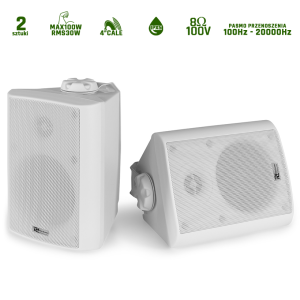 Zestaw kolumn instalacyjnych 4" 100W BC40V biały PD