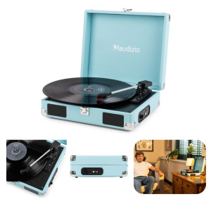 Gramofon w walizce RP111BL Audizio niebieski