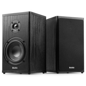 Zestaw aktywnych głośników półkowych BS20 z baterią, kolor antracytowy