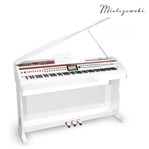 Pianino cyfrowe ważone mechanizm młoteczkowy SONATA białe połysk Mielczewski