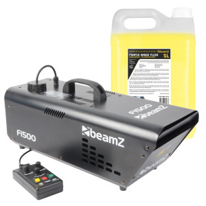 Zestaw: Wytwornica dymu HAZER 1500W F1500+ płyn do dymu 5L
