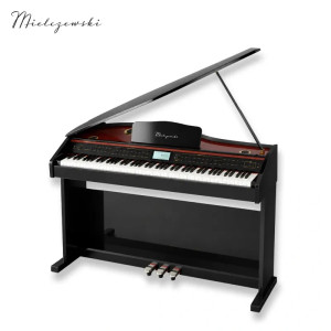 Pianino cyfrowe ważone mechanizm młoteczkowy SONATA czarne połysk Mielczewski