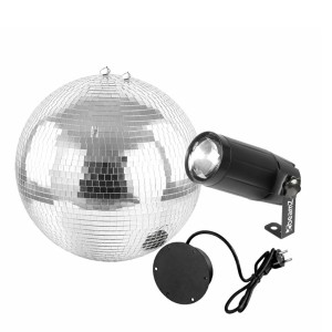 Zestaw: Kula lustrzana 50cm z napędem Firefog + Pinspot LED