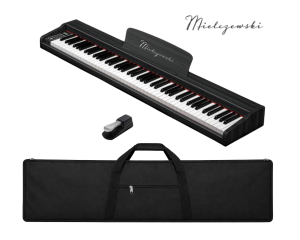 Pianino cyfrowe dynamiczne TIENTO czarne Mielczewski+ dedykowany pokrowiec