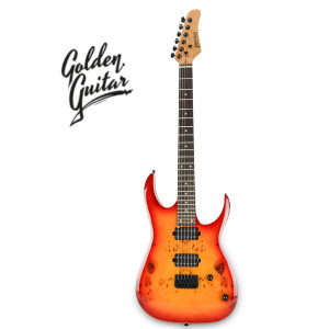 Gitara elektryczna superstrat Strat3 -Golden Guitar wiśnia
