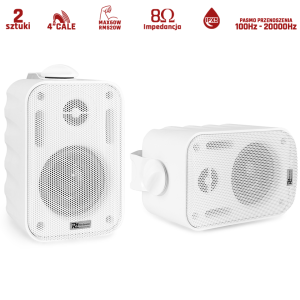 Kolumny instalacyjne 100V 3" 60W IPX5 PD BC30V białe Power Dynamics