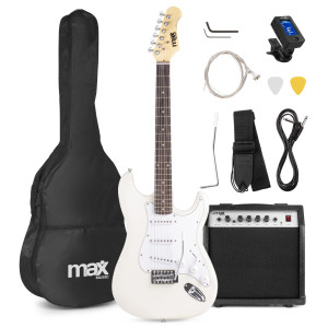 Zestaw: Gitara elektryczna Gigkit Max biała+ wzmacniacz+ akcesoria