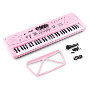 Keyboard 61 klawiszy KD61 różowy z akumulatorem Max