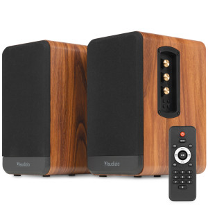 Aktywny zestaw głośników półkowych 80W BT brązowe BS10 Audizio