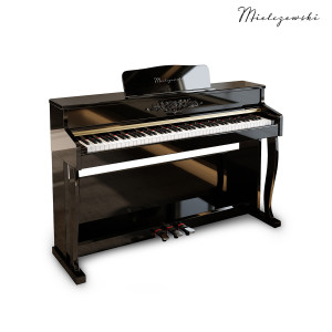 Pianino cyfrowe ważone młoteczkowe RHAPSODY czarne połysk Mielczewski