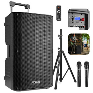 Zestaw: Kolumna mobilna VSA500 12" 800W BT Vonyx+ statyw