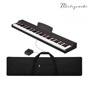 Pianino cyfrowe dynamiczne CANZONA czarne Mielczewski+ pokrowiec