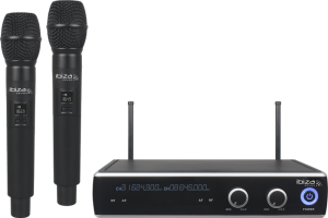 Zestaw mikrofonów bezprzewodowych do ręki UHF+ odbiornik 863.9 & 864.9MHZ