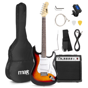Zestaw: Gitara elektryczna Gigkit Max sunburst+ wzmacniacz+ akcesoria