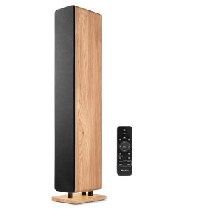 Kolumna podłogowa aktywna 160 W DAB, FM ARCO jasne drewno