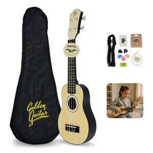 Zestaw: Ukulele sopranowe jasne GBU10+ akcesoria Golden Guitar