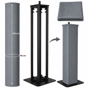 Lycra osłona materiałowa do totemu Tower PTS24 - szary