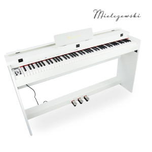 Pianino cyfrowe dynamiczne ETIUDA białe Mielczewski