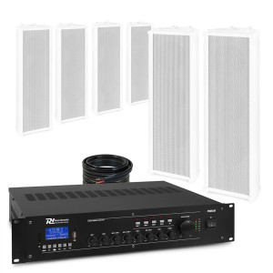System zewnętrznych głośników 6 x OCS3 30W 100V IPX4 z wzmacniaczem