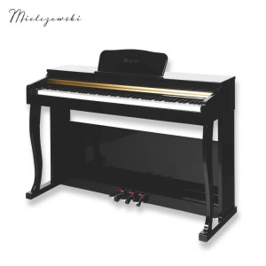 Pianino cyfrowe PRELUDE ważone z mechanizmem młoteczkowym czarne połysk Mielczewski