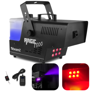 Zestaw: Wytwornica dymu LED 1800W Rage1800LED+ płyn do dymu 5l BeamZ