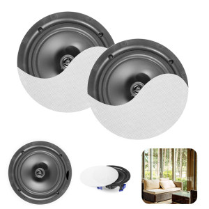 Zestaw głośników sufitowych niskoprofilowych NCBT5 ze wzmacniaczem BT 5,25" biały