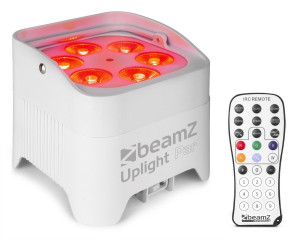 Oświetlacz Bateryjny LED BBP96SW Uplight Par 6x12W RGBWA-UV z bezprzewodowym DMX - BIAŁY