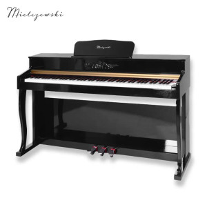 Pianino cyfrowe ważone młoteczkowe RHAPSODY czarne połysk Mielczewski