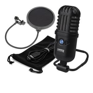 Zestaw: Mikrofon dynamiczny sPodcaster, statyw, pokrowiec, pop filtr