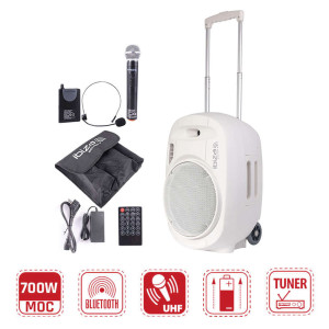 Kolumna mobilna Ibiza PORT12UHF-WH-MKII