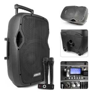 Kolumna mobilna z mikrofonami 600W Vonyx AP1200PA