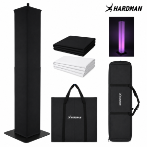 Czarny totem Tower 100-175cm PTS23B z akcesoriami Hardman