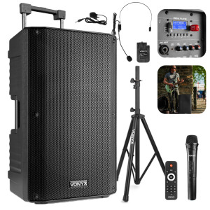 Zestaw: Kolumna mobilna 1000W VSA700-BP 15" Combi+ statyw