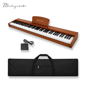Pianino cyfrowe dynamiczne CANZONA mahoń jasny Mielczewski+ pokrowiec