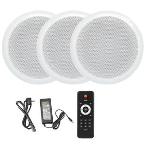 Zestaw nagłośnienia sufitowego aktywny bluetooth 3x5'' 8Ohm do domu biura szkoły